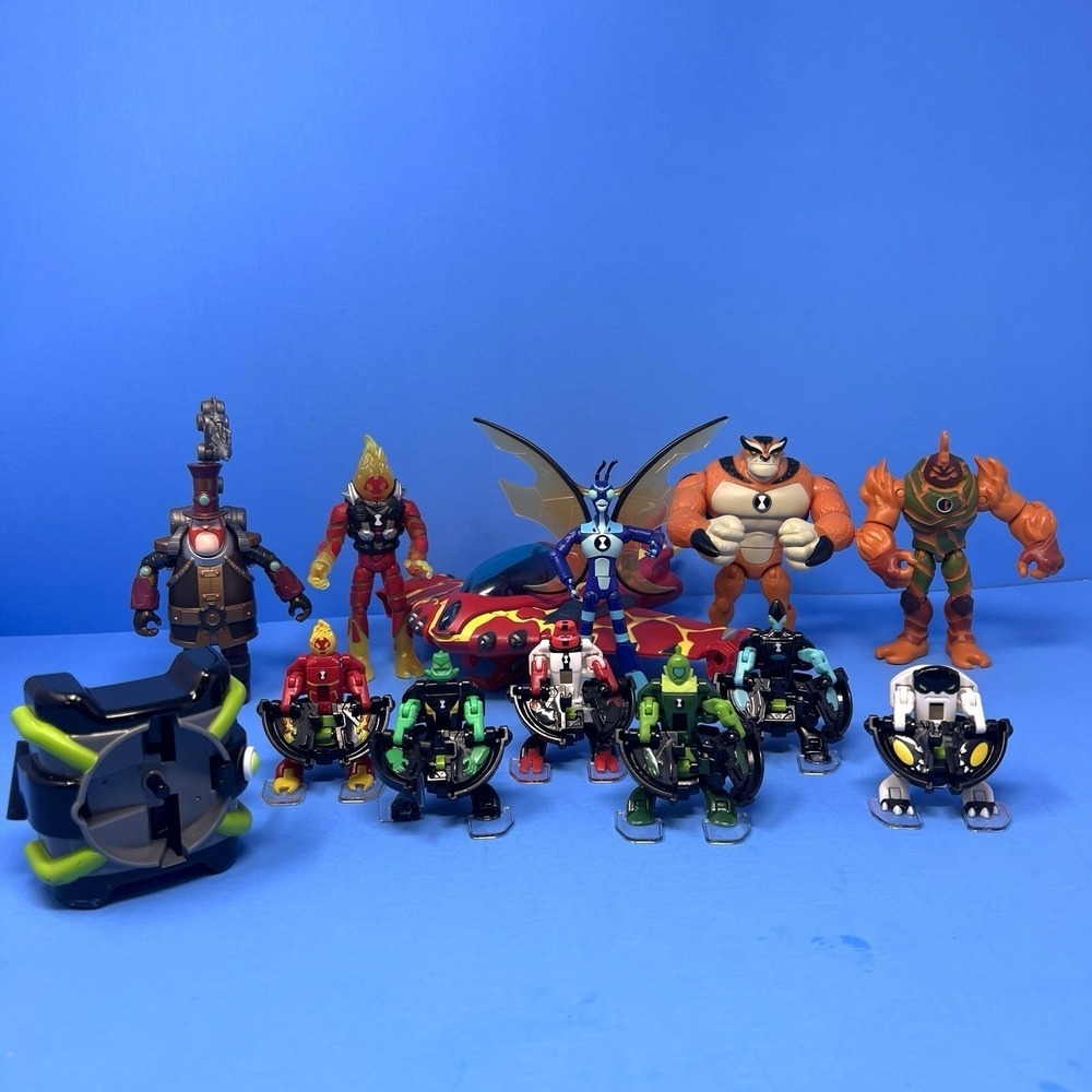 Ben 10 Omnitrix Small Multi Omni Launch Heatblast Rath Figures Lot